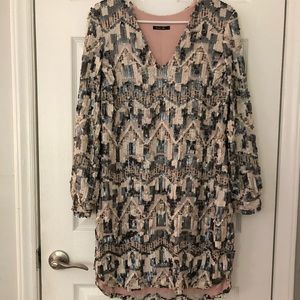 Ball Drop Sequin Party Dress